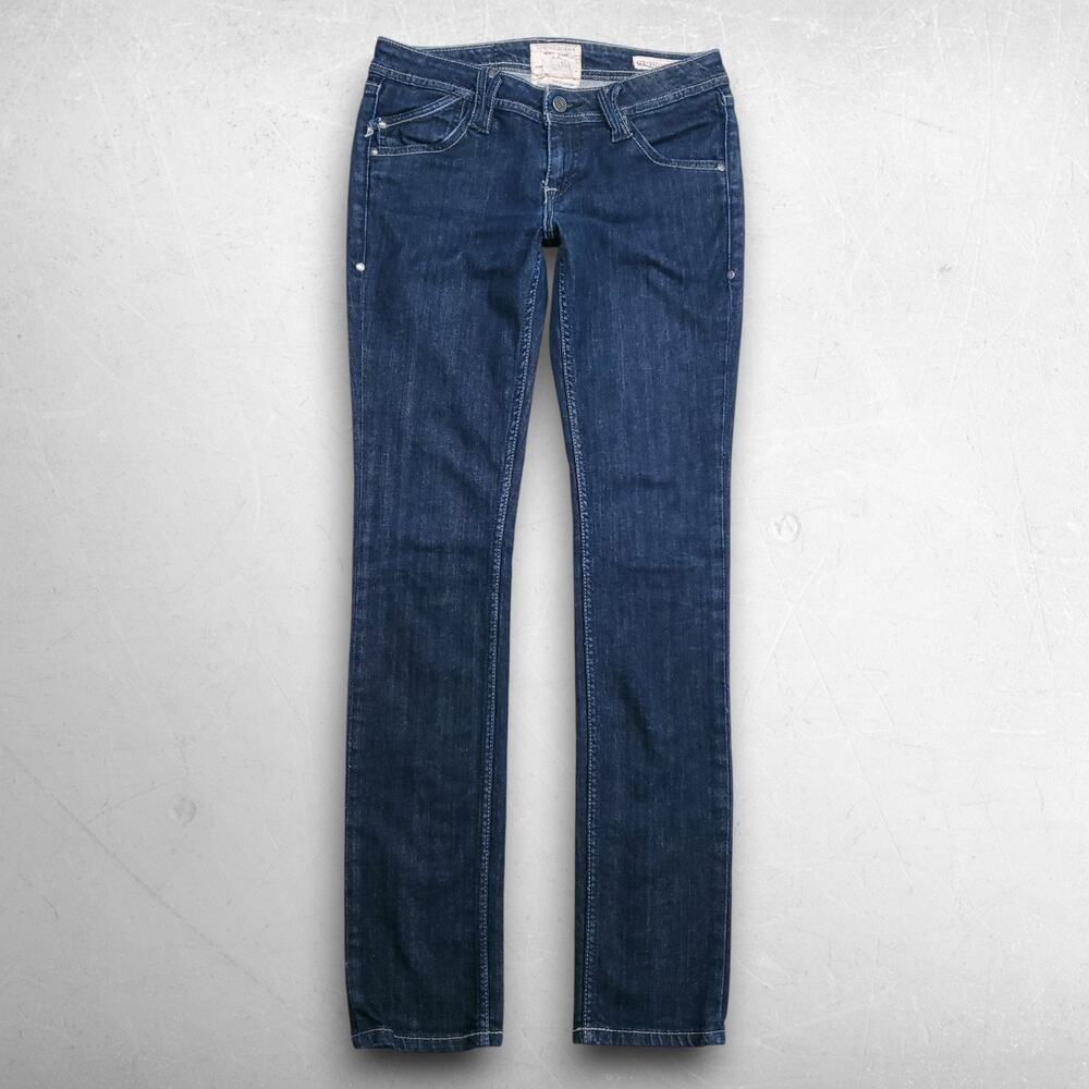 Taverniti SO Jeans Low Rise Straight Leg Stretch Women 28 Dk Blue Designer Chic
